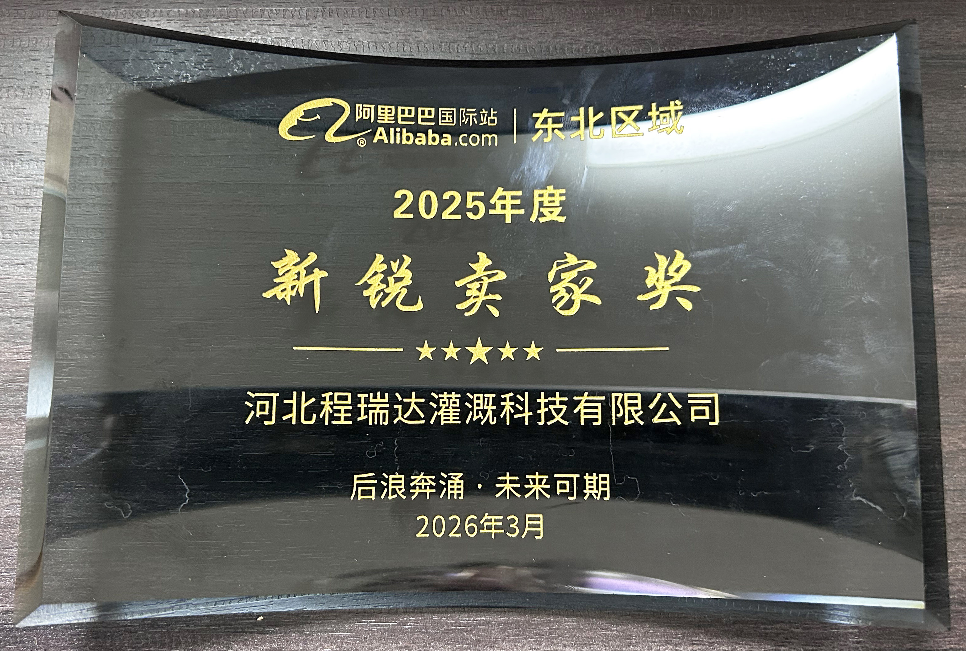 大兴程瑞达灌溉 | 荣获阿里国际站新锐卖家奖